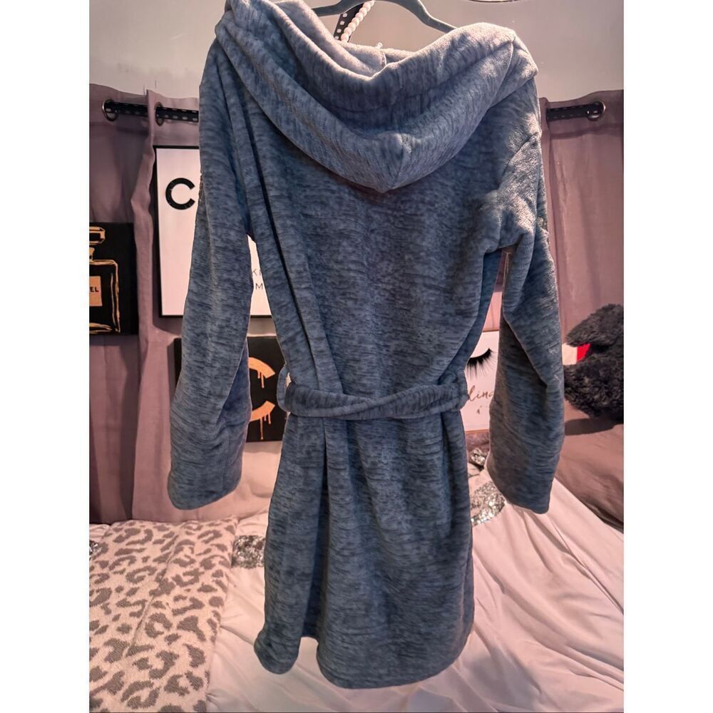 Victorias secret Vs PINK sherpa microfiber fleece hooded robe jacket bling - Picture 7 of 10